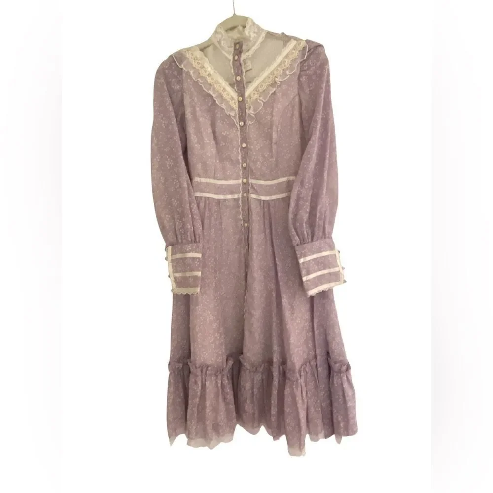 Gunne Sax Praire Lavender Dress